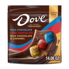 DOVE PROMISES Milk Chocolate, Dark Chocolate, and Milk Chocolate & Caramel