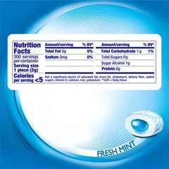 Pure Fresh Sugar-free Chewing Gum With Xylitol, Fresh Mint, 50 Count (Pac