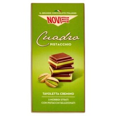 Novi Chocolate | Tablet Cuadro Pistacchio Novi | 3,8 Oz /110 Gr