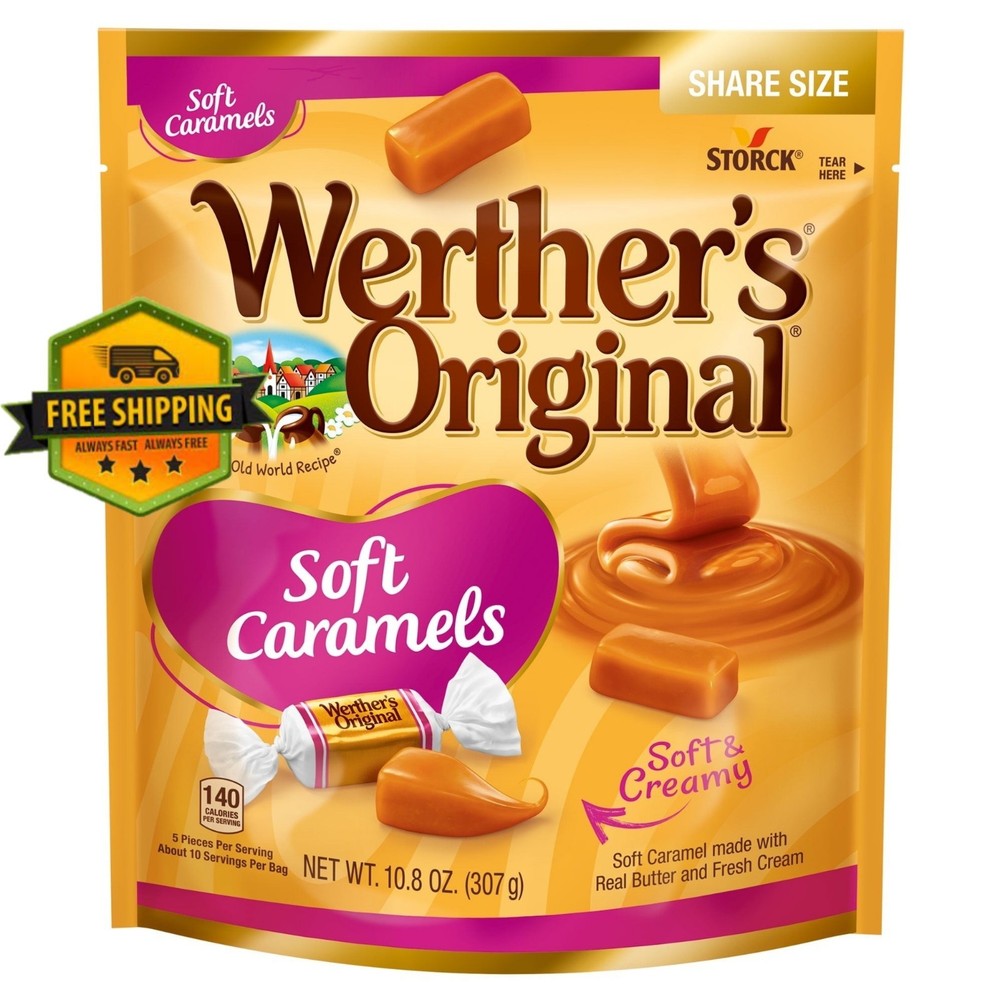 Werther’s Original Soft Caramels Individually Wrapped Sharing Size 10.8oz