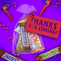SNICKERS, TWIX, MILKY WAY & 3 MUSKETEERS Individually Wrapped Variety Pack Full