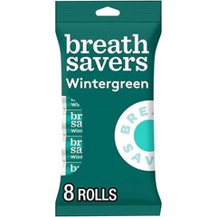 BREATH SAVERS Wintergreen Sugar Free Breath Mints 8 Rolls 0.75oz – Fresh Breath