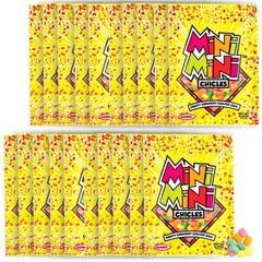 Mini Fruit Chicles Gum 20 Count Display Box – 0.79 oz Pouches, Chewy Candy Treat