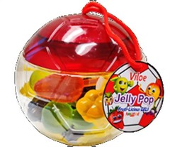 VILOE Jelly Pop Soccer Ball Novelty/Fruit Liquid Candy 18.34oz (Approx 13 pieces