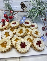 European Style Linzer Cookies Fresh Flavorful Handmade Classic 1 Lb Bag