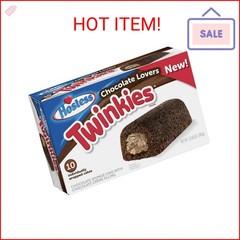 Hostess Chocolate Cake Twinkies, 10-Count Individually Wrapped Chocolate Sponge