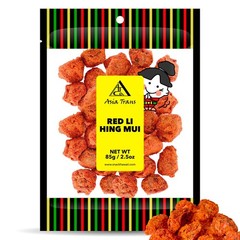 Asia 2.5 Ounce (Pack of 1), Red Li Hing Mui Crack Seed Plums, ounces