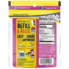 Orbit Bubblemint Sugar Free Gum Bulk Pack 180 Count Bags Lot of 3