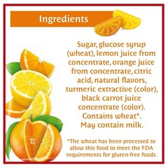 Hard Candy Orange & Lemon Wedges Individually Wrapped 500 gr 17.6 Ounce 1-Pack