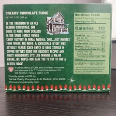 A CHRISTMAS STORY 8 oz Fudge Creamy Chocolate Ralphie OHHH…FFFFUDGE!! Box