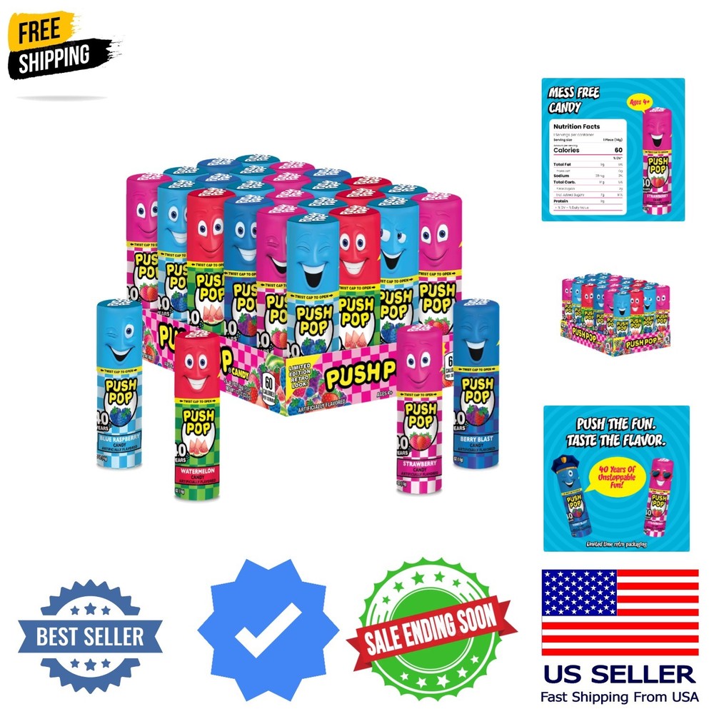 Candy Lollipops – Individually Wrapped Variety Candy Party Pack – 24 Count Lo…