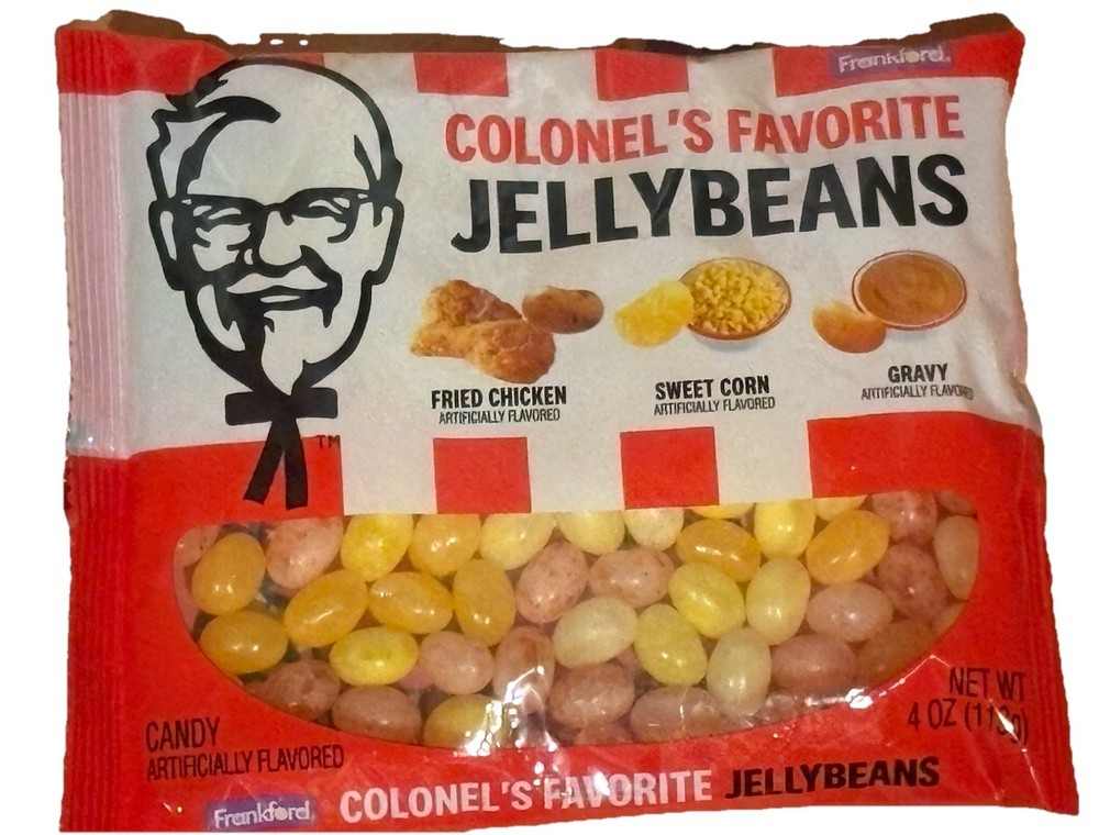 KFC 4oz Colonel’s Favorite Jelly Beans Fried Chicken/Sweet Corn/Gravy BB 3/2027