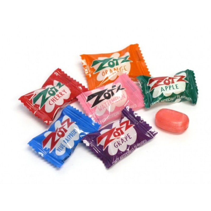ZOTZ 60 COUNT PIECES FIZZY CANDY 6 ASSORTED FLAVORS PARTY FAVORS GOODY BAGS