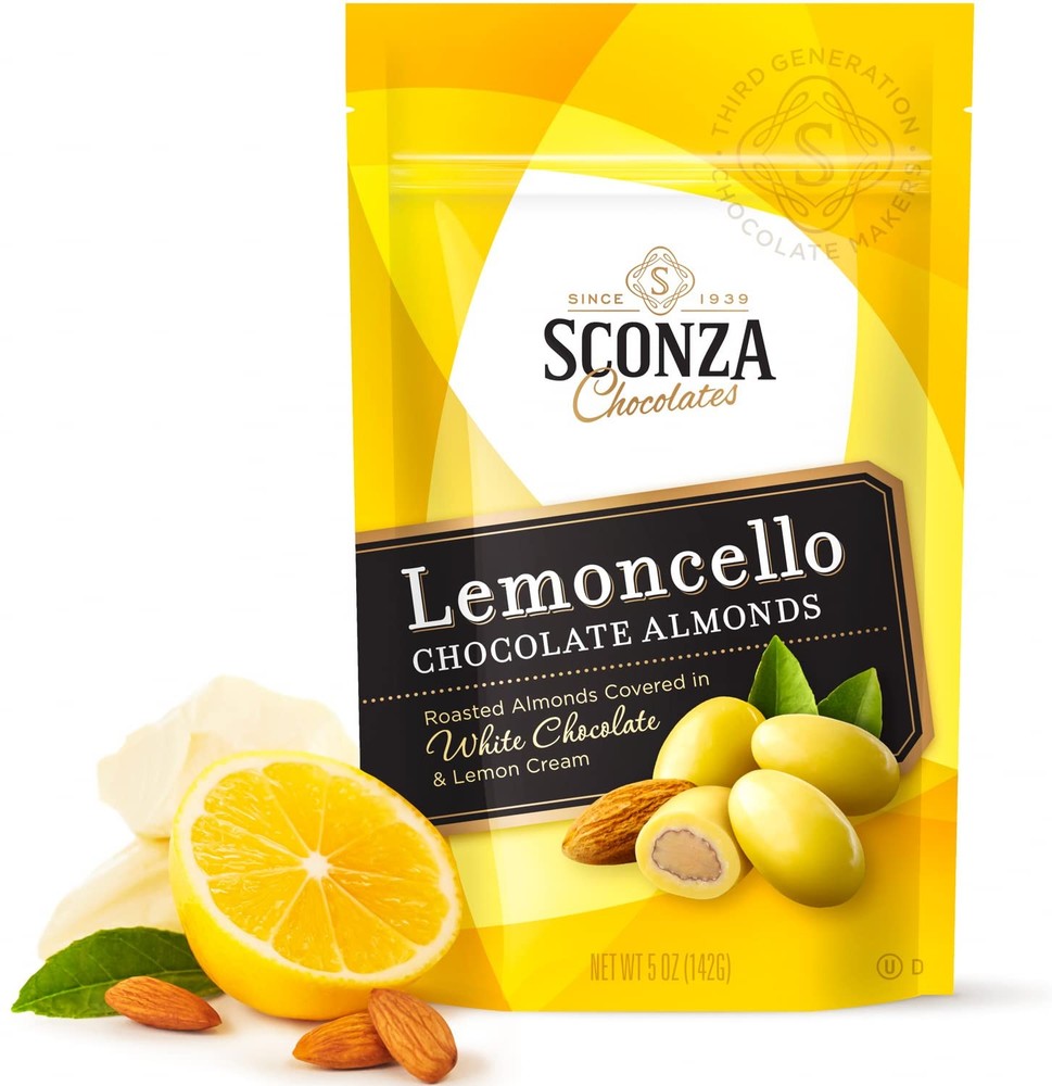 Lemoncello Chocolate Covered Almonds Brought to you by , Produced by Sconza -…