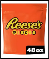 REESE’S PIECES Peanut Butter Candy in a Crunchy Shell, 48 oz Bulk Bag