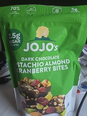 JoJo’s Dark Chocolate Pistachio Almond Cranberry Bites 14.40 Oz, Gluten-Free