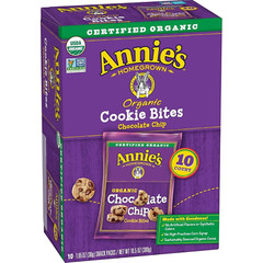 Annie’S Organic Chocolate Chip Cookie Bites, 10 Pouches, 10.5 Oz