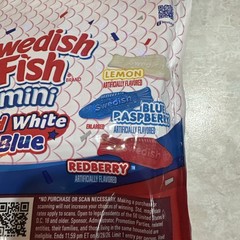 SWEDISH FISH Mini Red, White Blue Soft Chewy 4th Of July FIFA Christian Pulisic