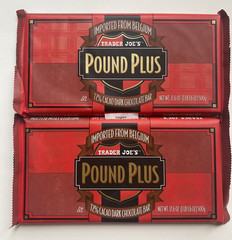 2 X Trader Joe’s Pound Belgium 72% Dark Chocolate Bars 17.6 oz/1 lb Exp 08/2027