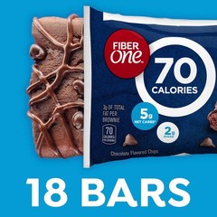 Fiber One 70 Calorie Brownies Chocolate Fudge Snack Bars 18 Count 16 oz Box