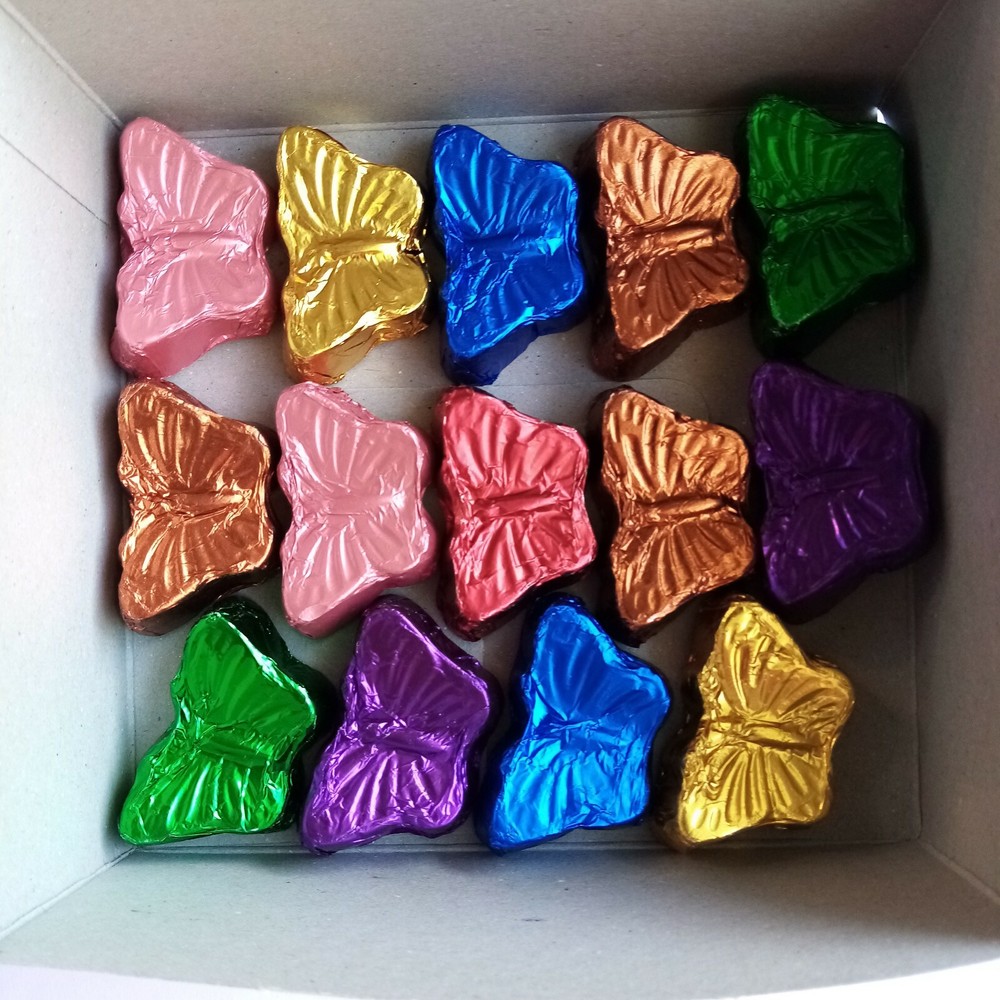 Butterfly Milk Chocolate Deco Party Wedding Candy Christmas Gift Box 14 Pcs 15g