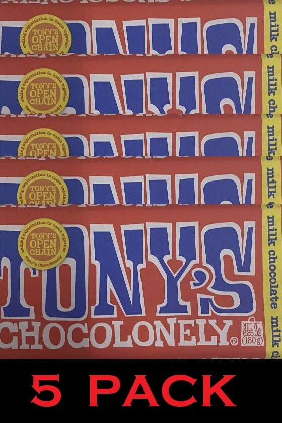 5x Tony’s Chocolonely ORIGINAL Milk Chocolate Bar 6.35 oz – 5 PACK