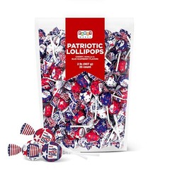 Patriotic Candy Lollipops, Independence Day, July 4th Suckers, 2-Pound Pack