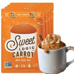 (Pack of 10) Sweet Logic Carrot Cake Mug Cake Mix Natural Baking Pouch 1.5 Oz