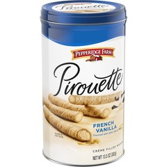 Pirouette Cookies: French Vanilla Crème-Filled Wafers in 13.5 Oz Elegant Tin