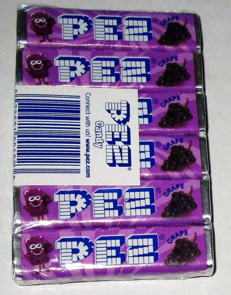 PEZ Candy Refills ~ 6 Pack ~ GRAPE