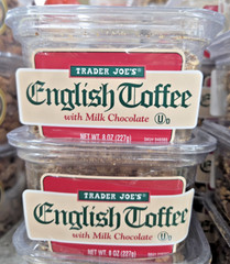 Trader Joe’s English Toffee with Milk Chocolate 8oz 227g (2 Tubs)
