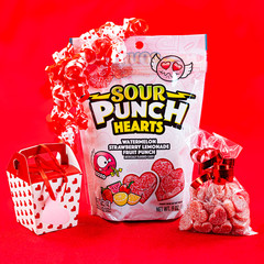 Sour Punch Hearts – Valentine’s Day Candy, 9oz Bag