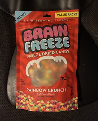 Brain Freeze Rainbow Crunch Freeze Dried Fruit Candy, Bag 5.6oz (158g)