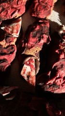 Halloween Cookies white Chocolate Nails And Berries Blood one dozen (12 count)