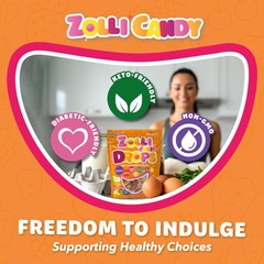 Zolli Fruit Drops Clean Teeth Candy Sugar-Free with Xylitol, Dye-Free, Keto &…