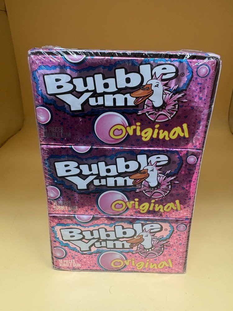 Bubble Yum Original Bubble Gum 12 Pack Bulk Box 120 Pieces Total New Sealed Case