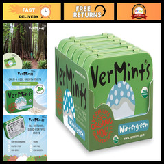 Organic Wintergreen Breath Mints – Long-Lasting Refreshment, Travel Size, Vegan,