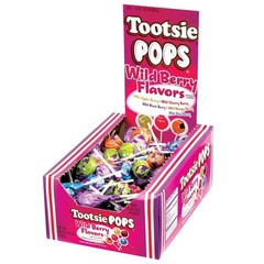 Tootsie Pops Assorted Wild Berry Lollipops, 100 Count – Gluten Free, Peanut Free