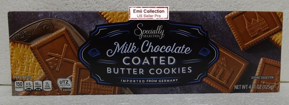 Specially Selected Butter Cookie Coated with Milk Chocolate Flavor 4.41oz Bundle