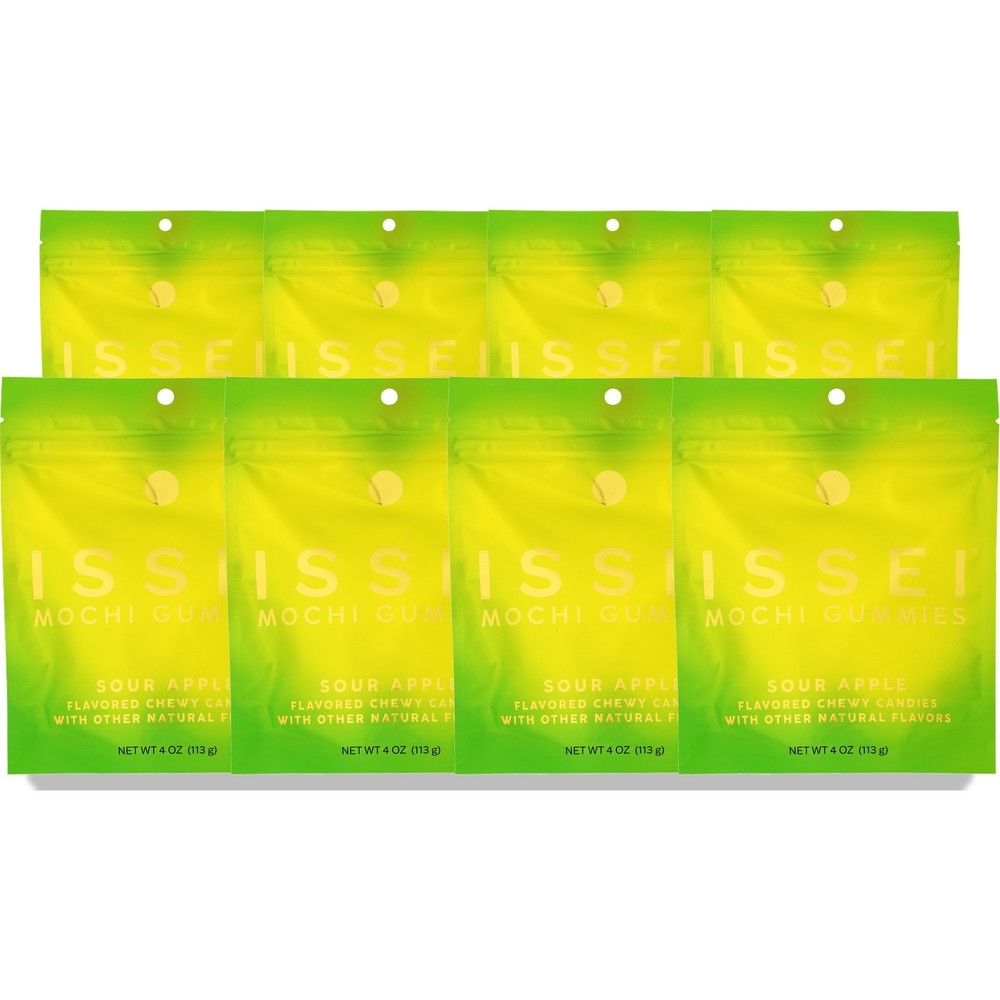 Sour Apple Mochi Gummies By Issei 4 Oz 8 Pack