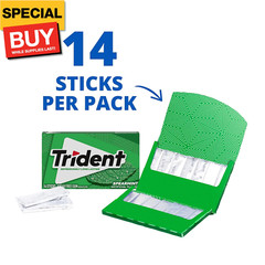 Spearmint Sugar Free Gum, 12 Packs of 14 Pieces (168 Total Pieces)