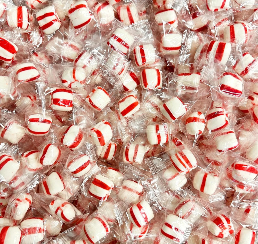 Soft Mint Peppermint Puffs, Individually Wrapped, Bulk Hard Candy (4 Pounds)