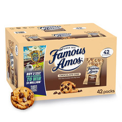 Famous Amos 2oz Chocolate Chip Cookies Box of 42 Pieces