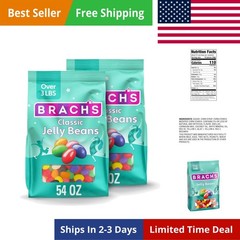 Classic Jelly Beans, Candy, Assorted Flavors, Bulk Bag, 54 oz 2 ct