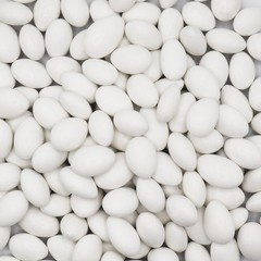 Sconza Jordan Almonds White in a Resealable Bulk Bag
