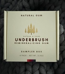 Nathan & Sons Underbrush Remineralizing Gum Sampler Box 4 Pack Natural Gum