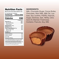 REESE’S Peanut Butter Cups, Milk Chocolate, Bulk Miniatures Candy (4 Pounds)