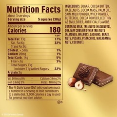 Luxurious Milk Chocolate Hazelnut Bar – Gourmet Treat Pack of 8 (3.1 oz Each)