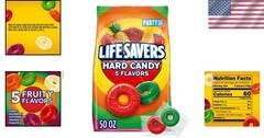 Hard Candy Life Savers Assorted Fruit Flavors 50oz Party Bag Bulk Summer Treat