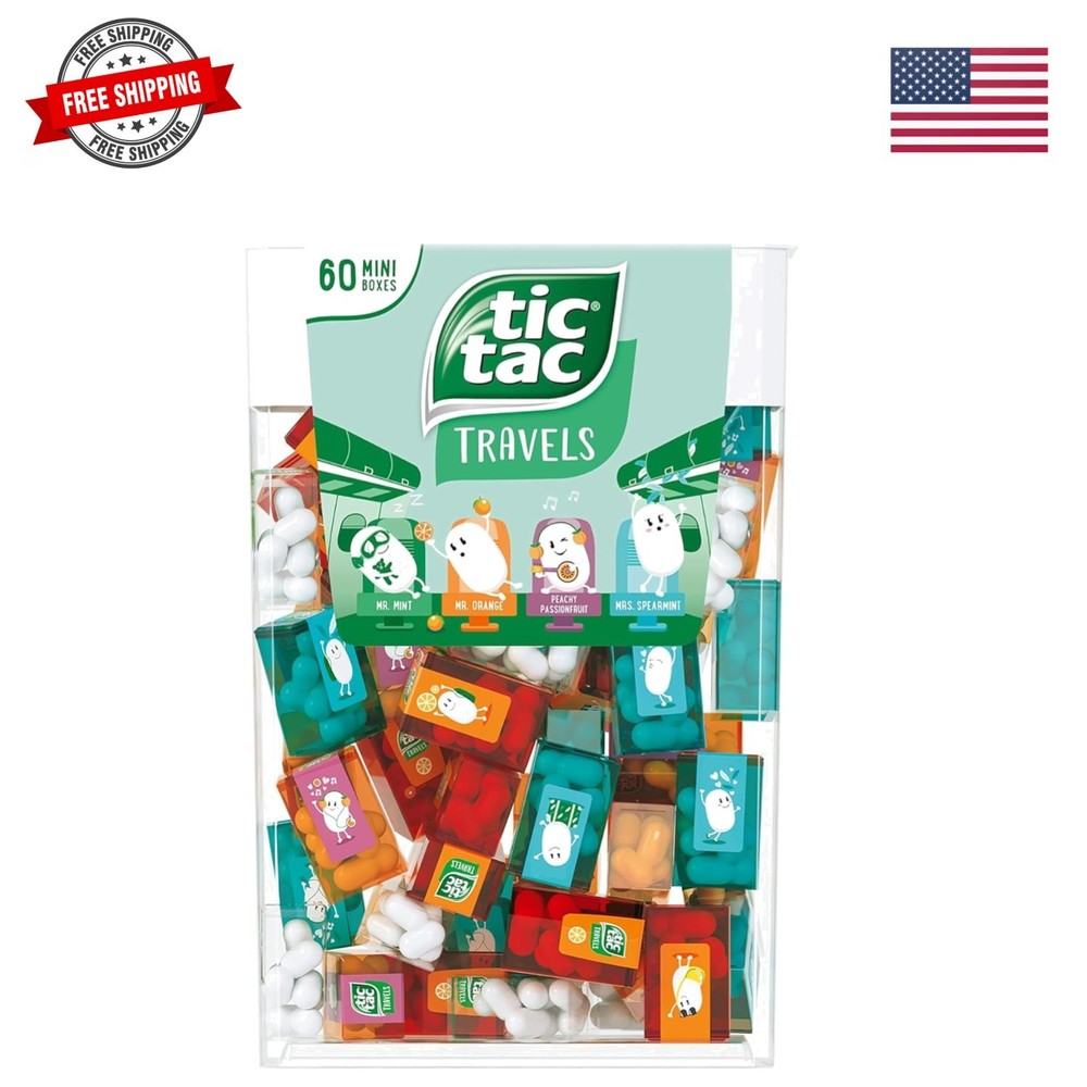 Box with 60 Mini Boxes Mint, Orange, Spearmint, Peach and Passion fruit 234g by